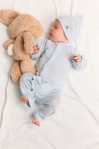 Hovedbilde Vakke Ull Babydress - Lys bl&aring;